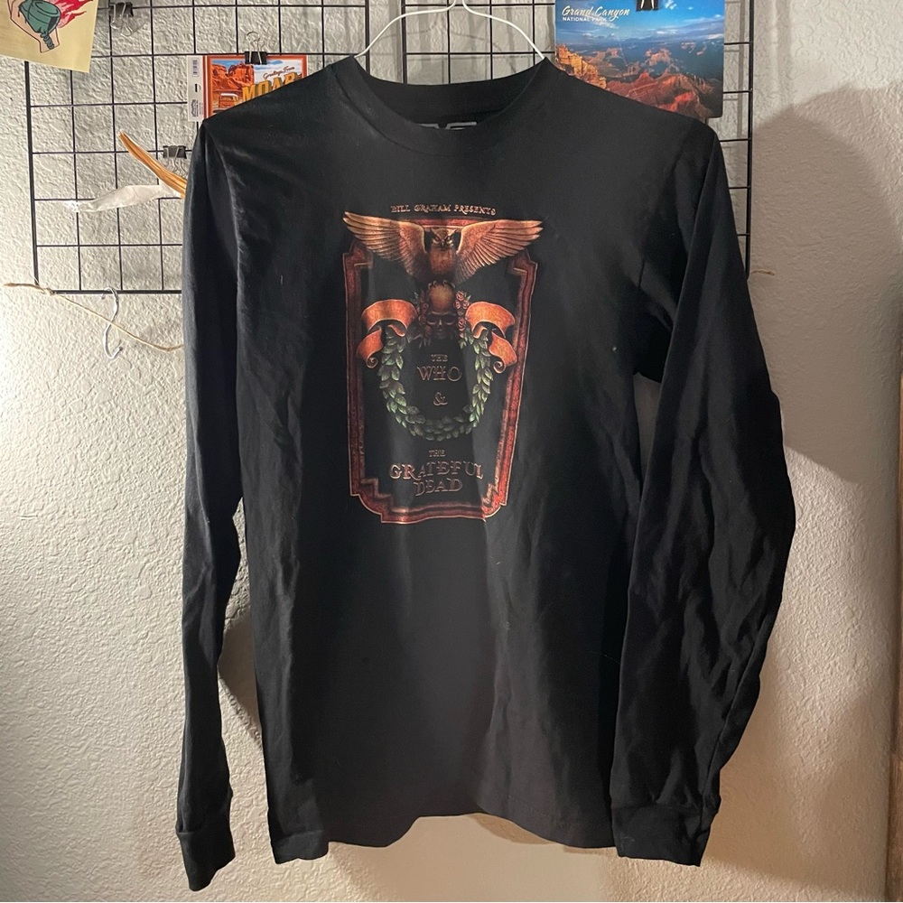 Men’s Black Wolfgang The Who and Grateful Dead Long Sleeve Shirt